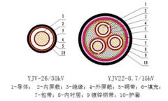 26/35kV及以下交聯(lián)聚乙烯絕緣電力電纜結(jié)構圖